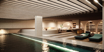 3d rendering of pool