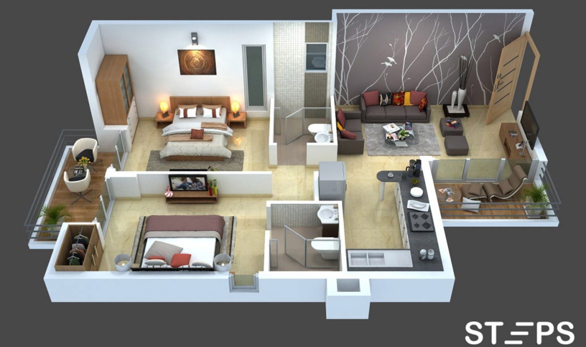 3D Floor Plan Service StepsAnimation