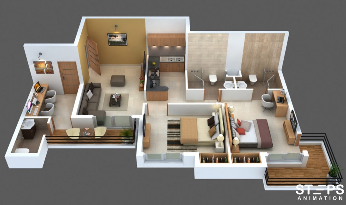 3D Floor Plan Services StepsAnimation