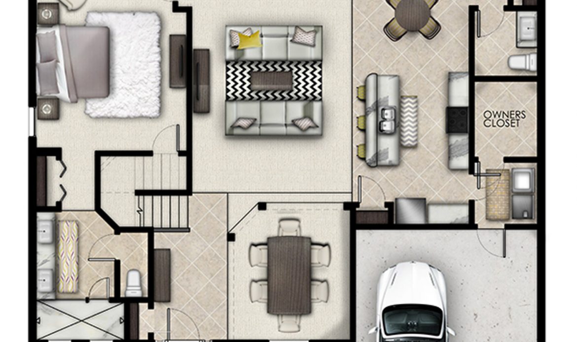 3D Home Floor Plan Design StepsAnimation